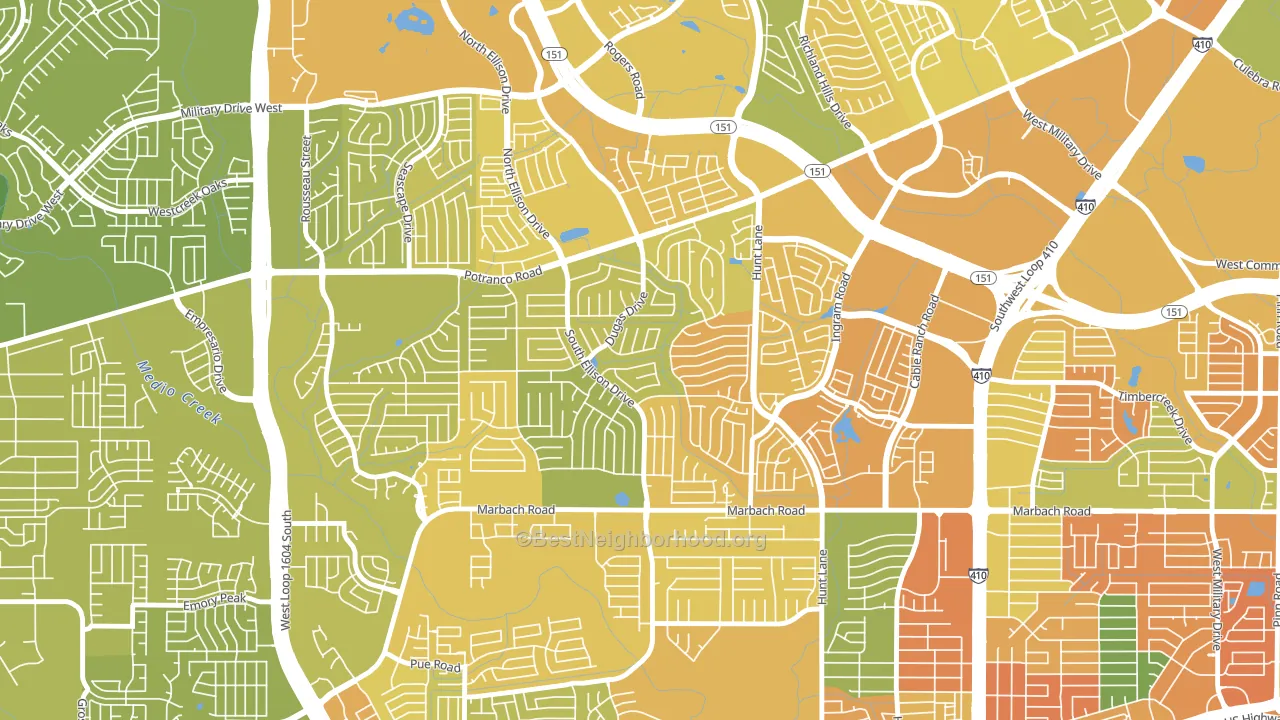 Heritage, San Antonio, TX block-group voter-turnout map