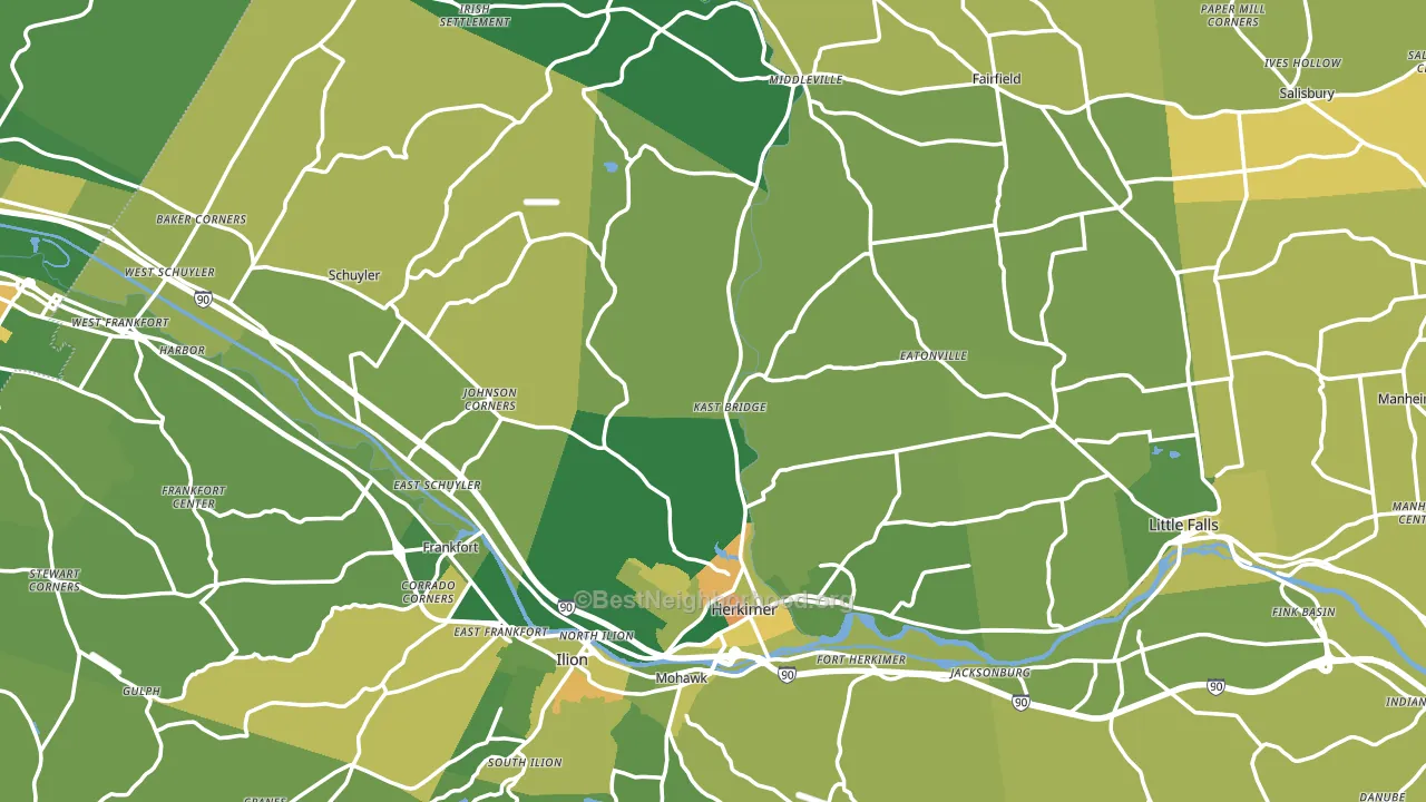 Herkimer County, NY block-group voter-turnout map