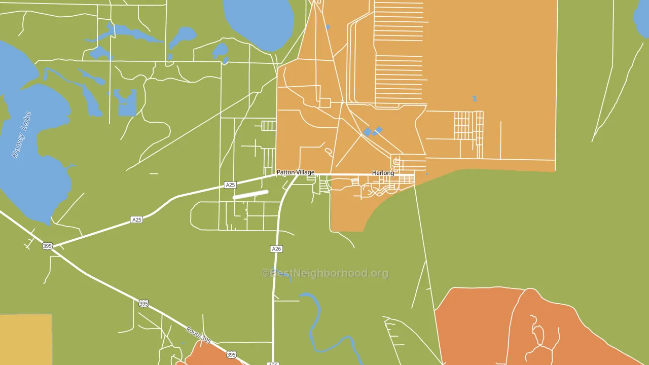 Herlong, CA block-group voter-turnout map