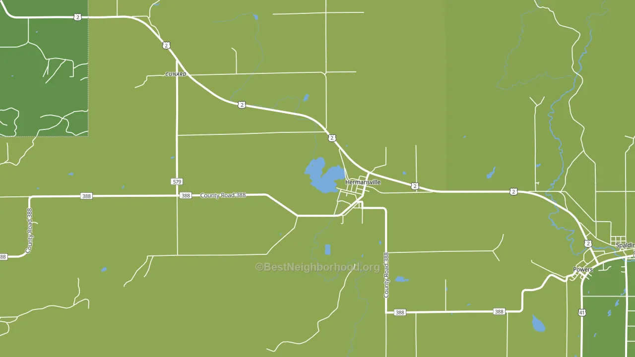 Hermansville, MI block-group voter-turnout map