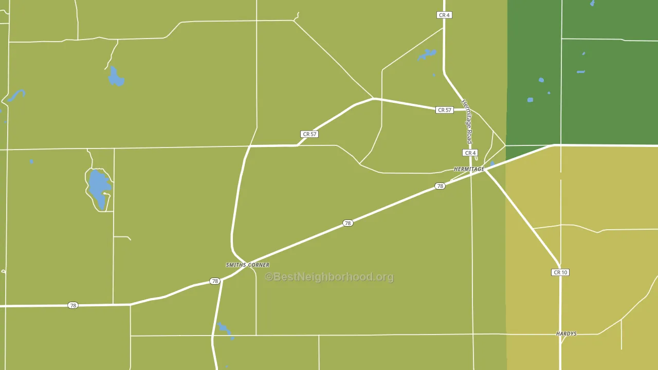 Hermitage, NY block-group voter-turnout map