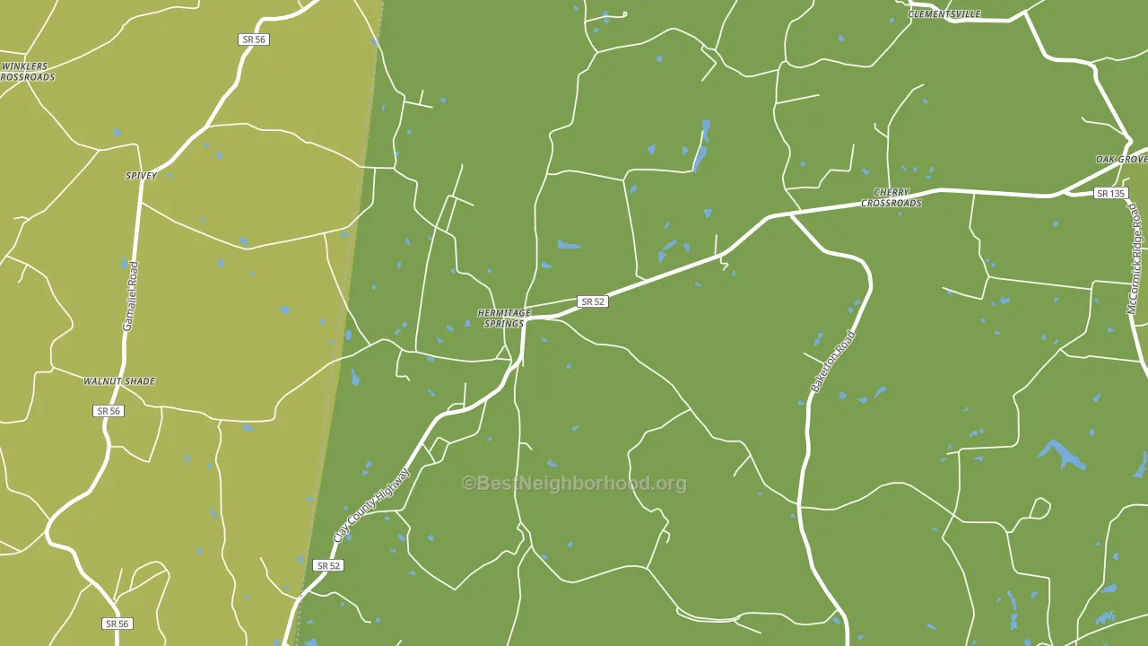 Hermitage Springs, TN block-group voter-turnout map