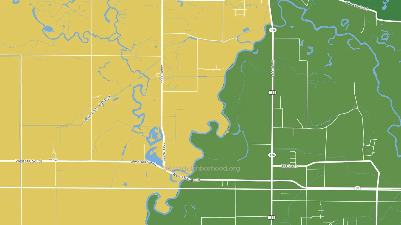 Hermitage, UT block-group voter-turnout map