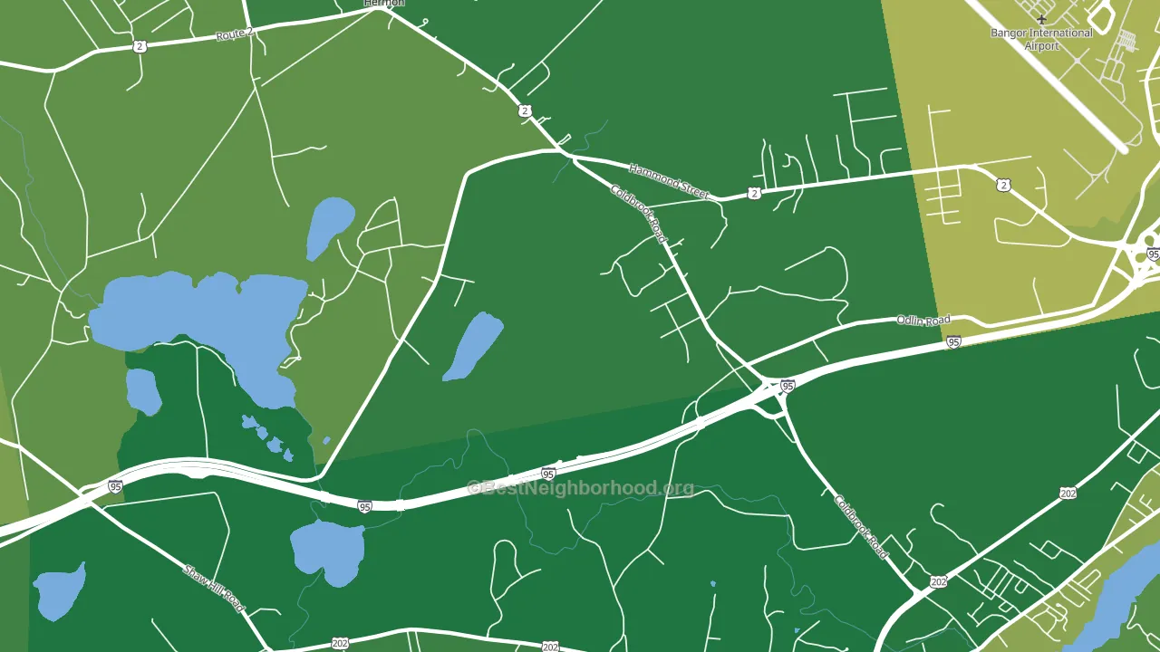 Hermon Center, ME block-group voter-turnout map