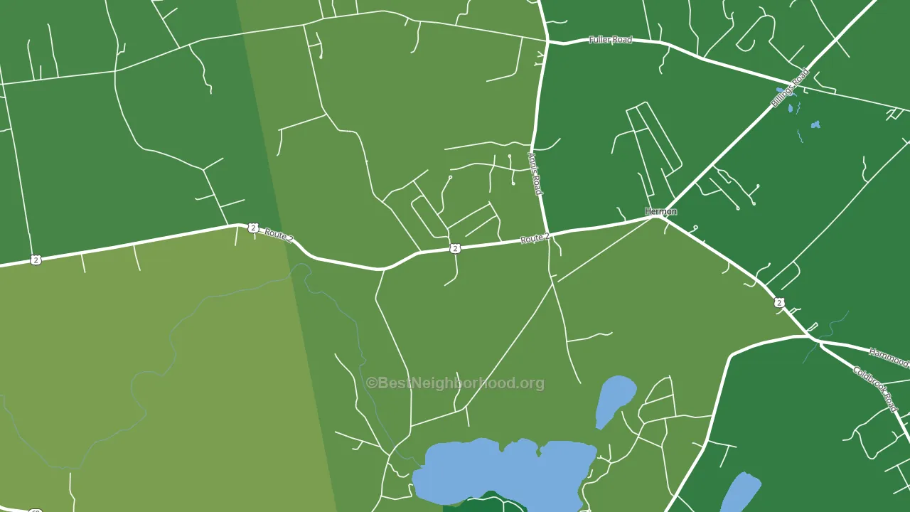 Hermon, ME block-group voter-turnout map