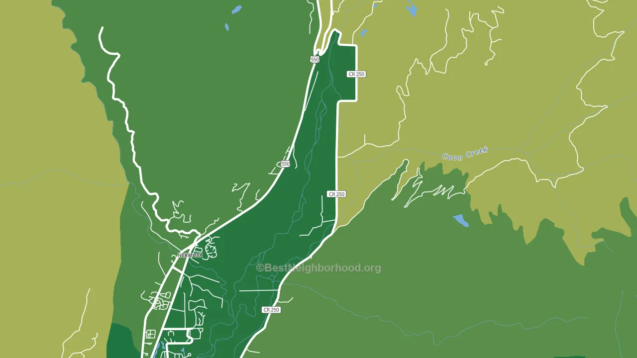 Hermosa, CO block-group voter-turnout map