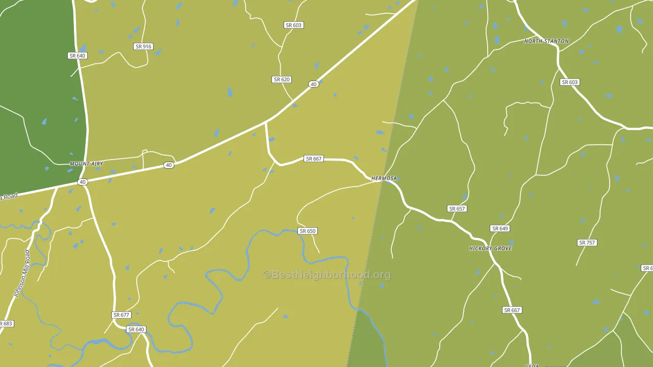 Hermosa, VA block-group voter-turnout map