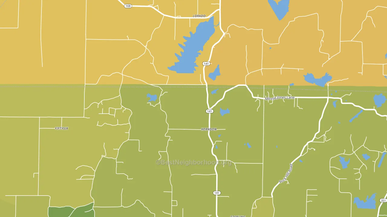 Herndon, AR block-group voter-turnout map