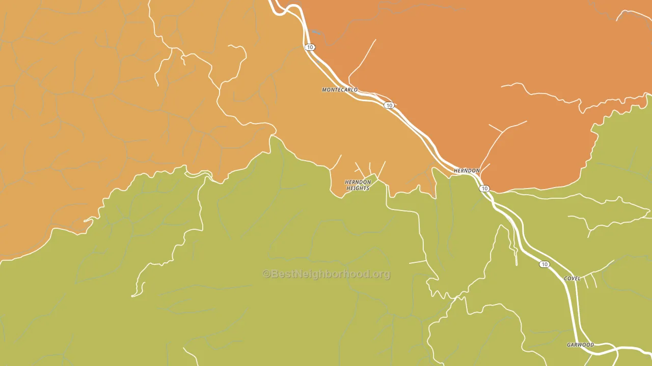 Herndon Heights, WV block-group voter-turnout map