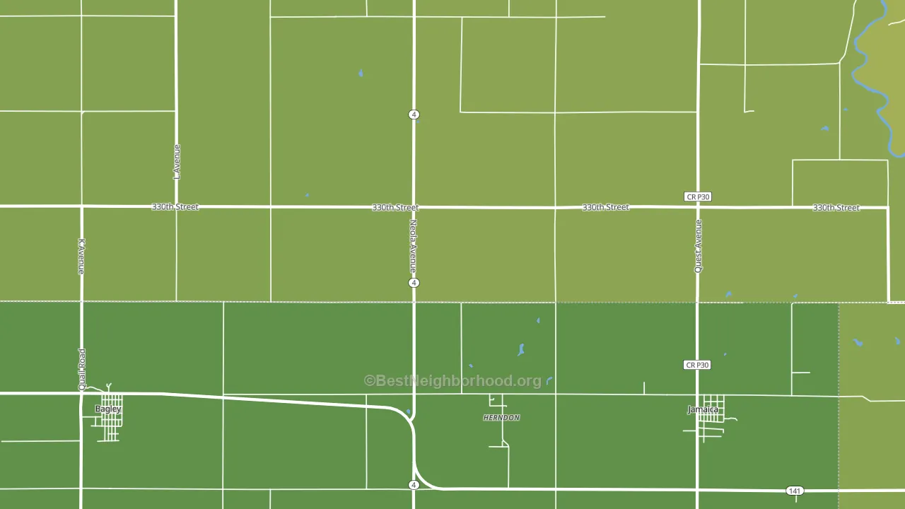 Herndon, IA block-group voter-turnout map