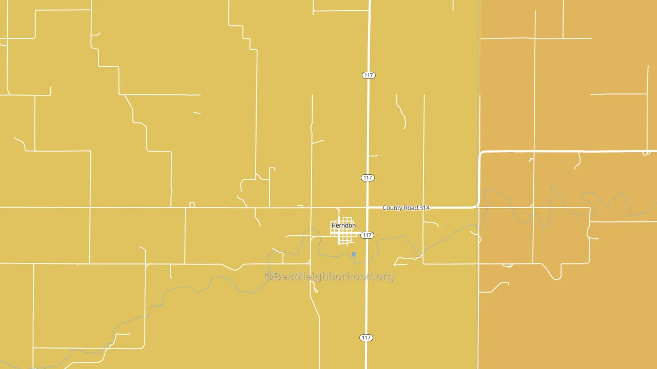 Herndon, KS block-group voter-turnout map