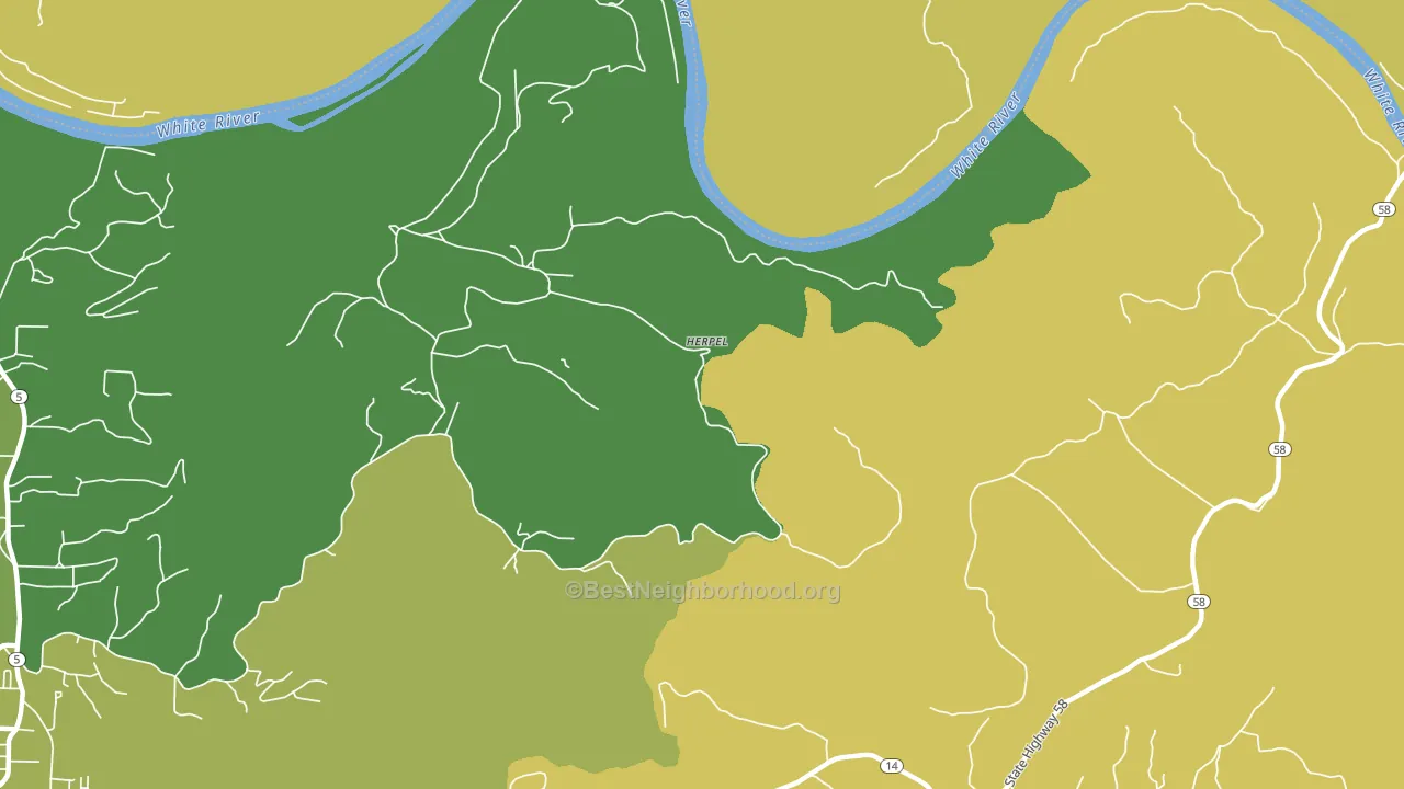 Herpel, AR block-group voter-turnout map