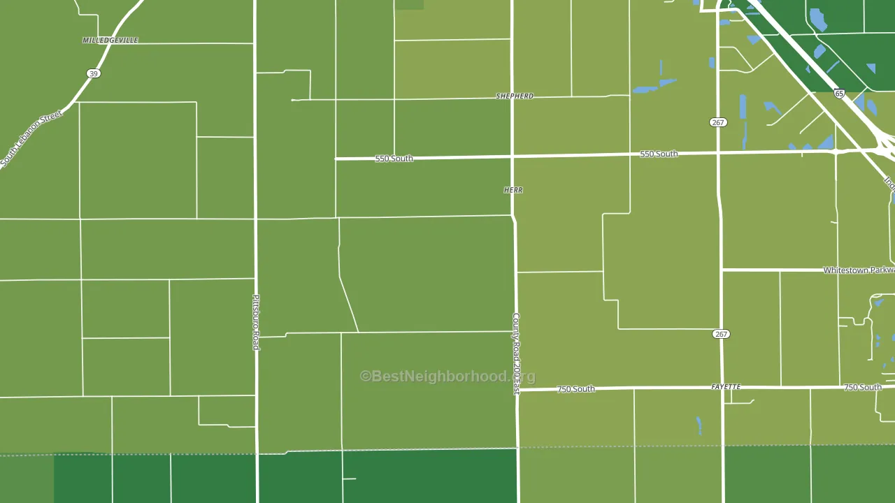 Herr, IN block-group voter-turnout map