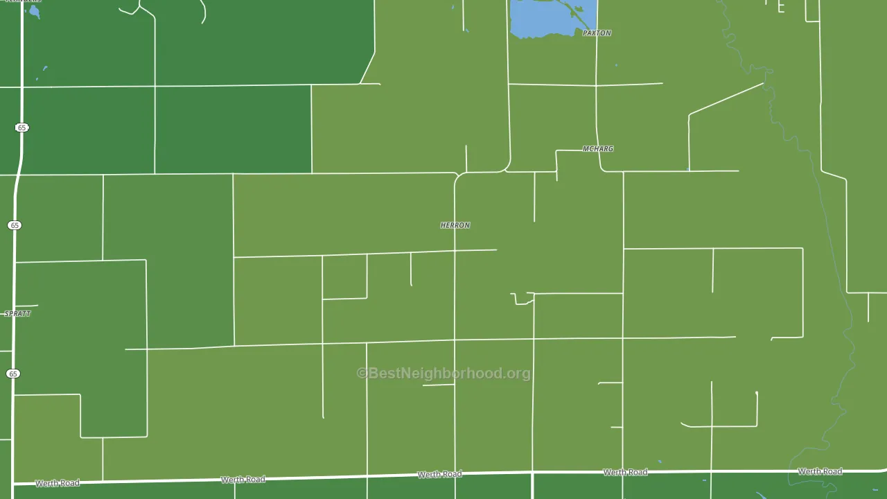 Herron, MI block-group voter-turnout map