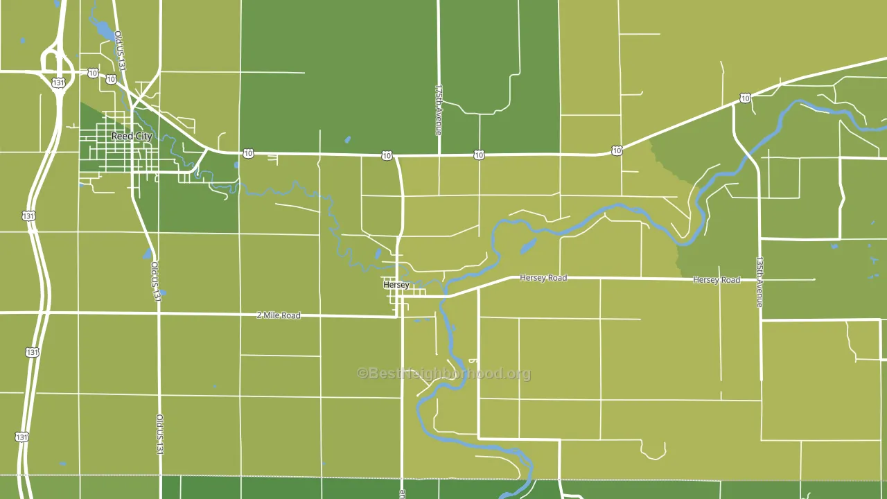Hersey, MI block-group voter-turnout map