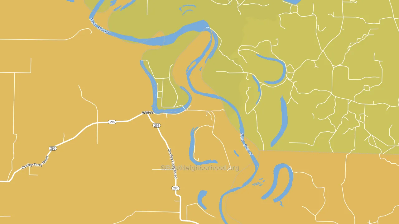 Hervey, AR block-group voter-turnout map