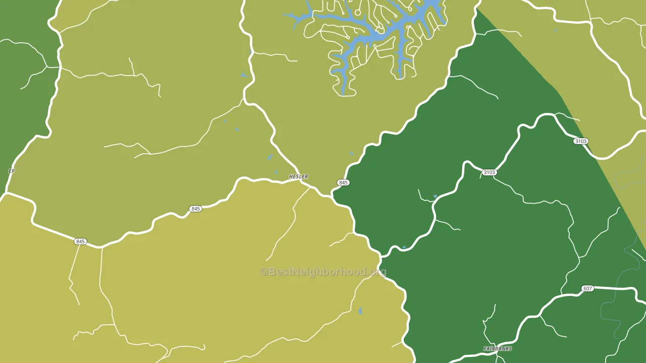 Hesler, KY block-group voter-turnout map