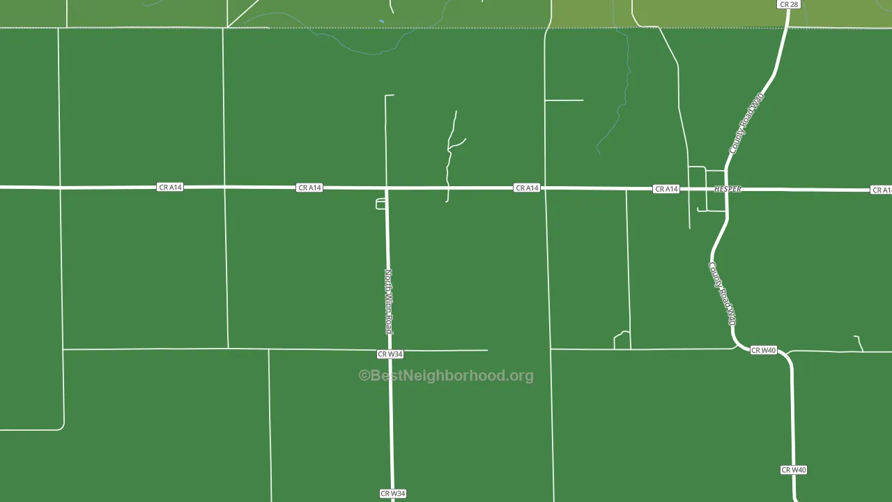 Hesper, IA block-group voter-turnout map