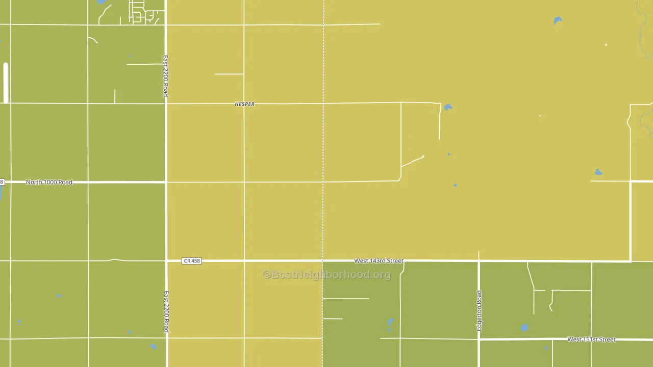 Hesper, KS block-group voter-turnout map