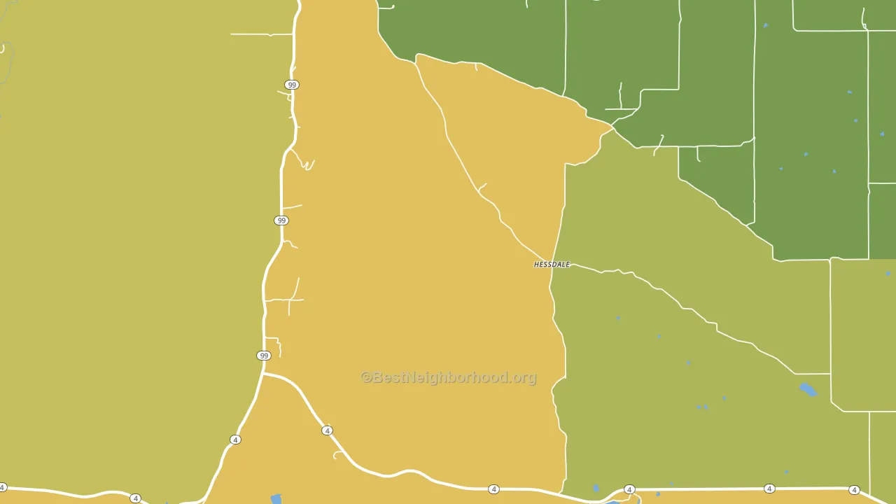 Hessdale, KS block-group voter-turnout map