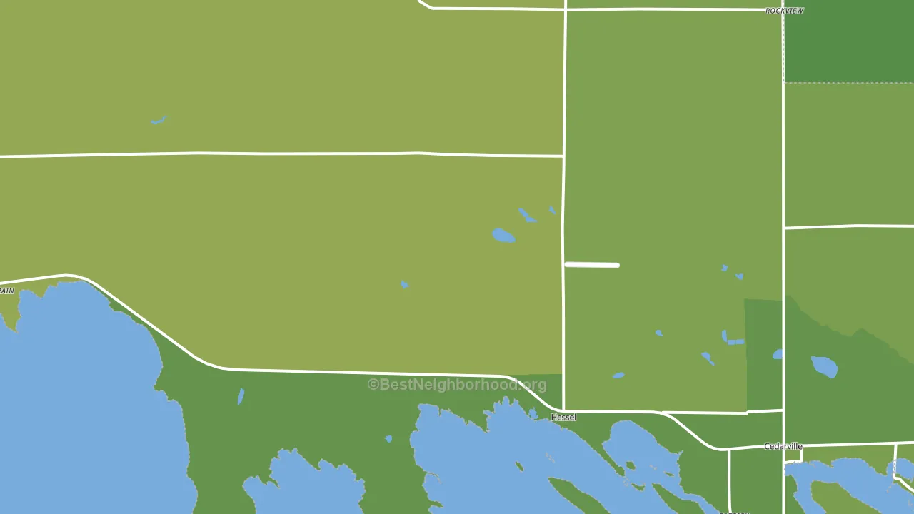 Hessel, MI block-group voter-turnout map