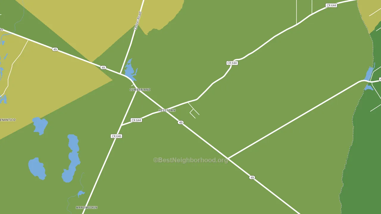 Hesstown, NJ block-group voter-turnout map