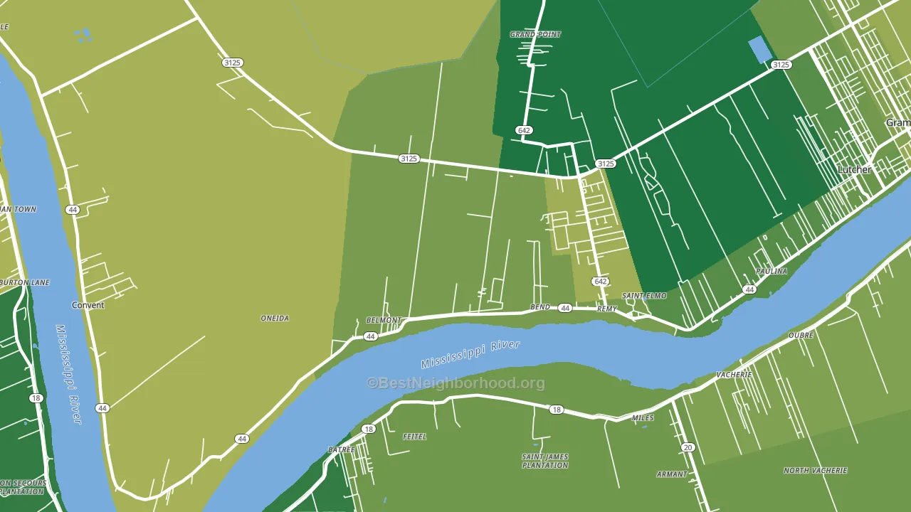 Hester, LA block-group voter-turnout map
