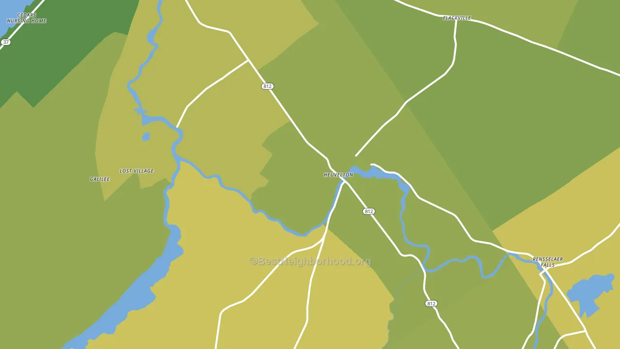 Heuvelton, NY block-group voter-turnout map