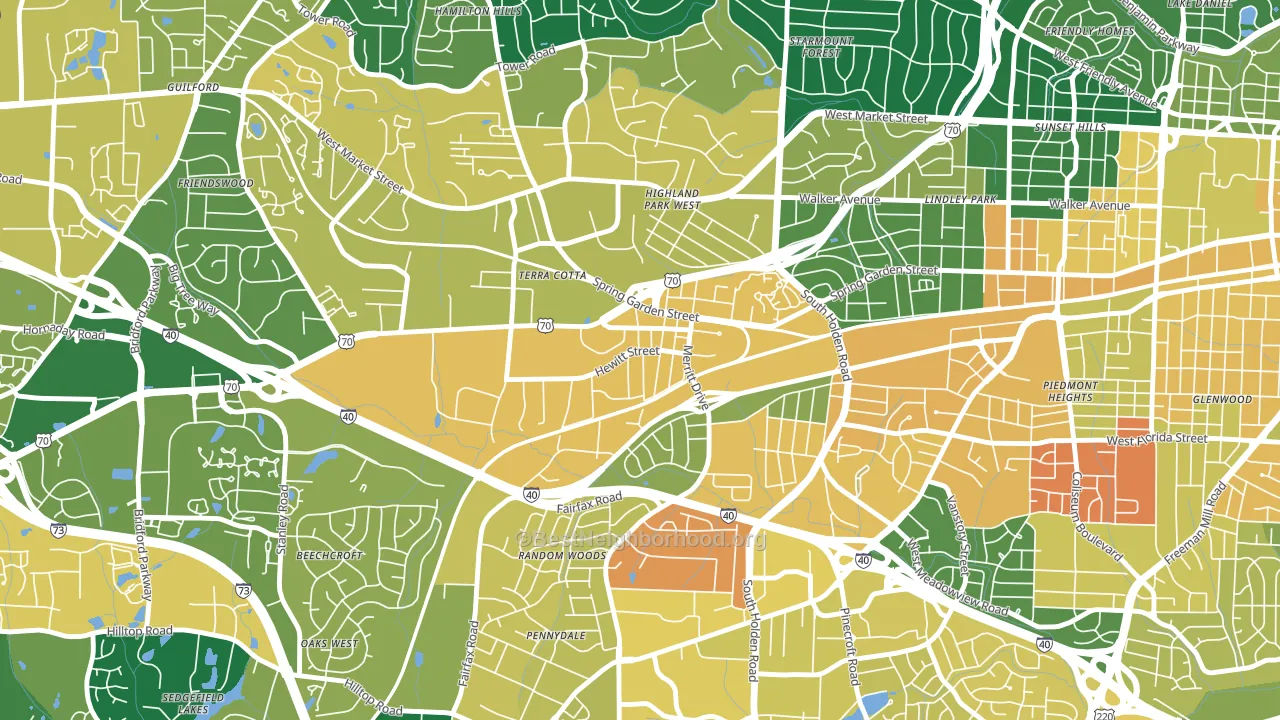 Hewitt Area, Greensboro, NC block-group voter-turnout map