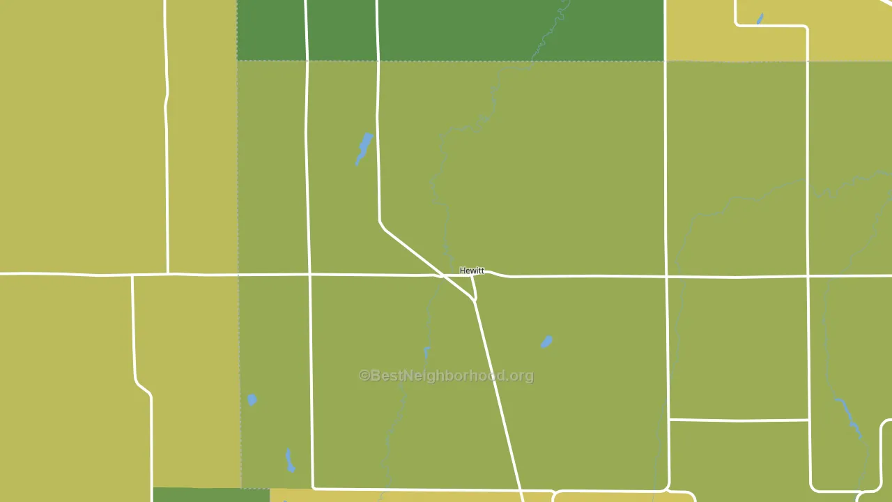 Hewitt, MN block-group voter-turnout map