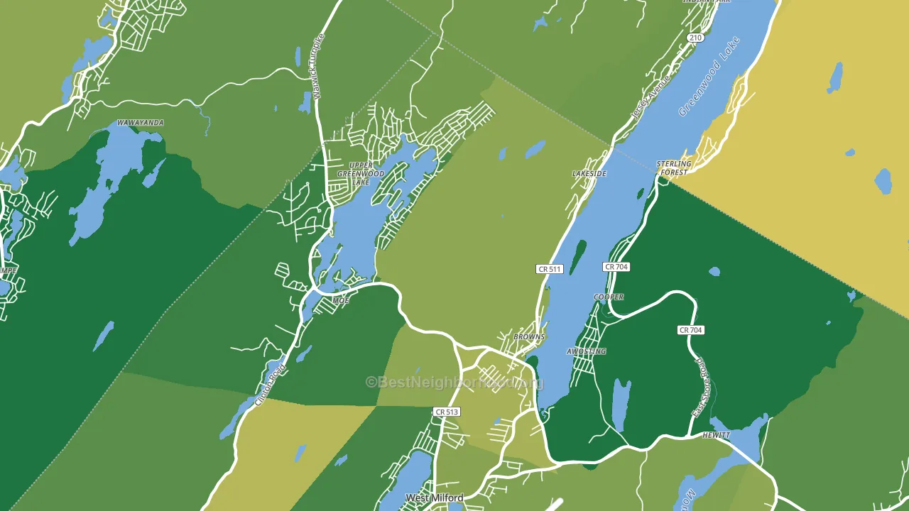 Hewitt, NJ block-group voter-turnout map