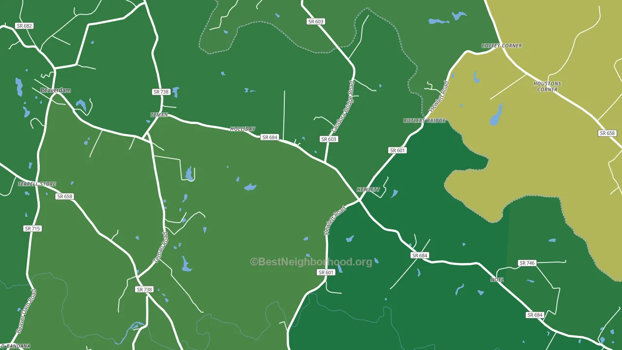 Hewlett, VA block-group voter-turnout map