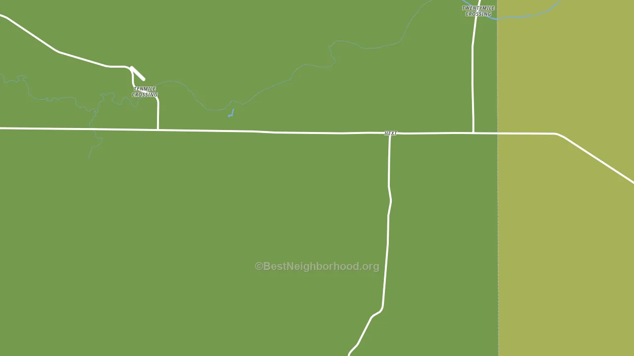 Hext, TX block-group voter-turnout map