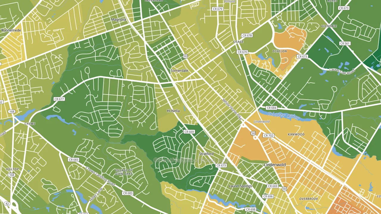Hi-Nella, NJ block-group voter-turnout map