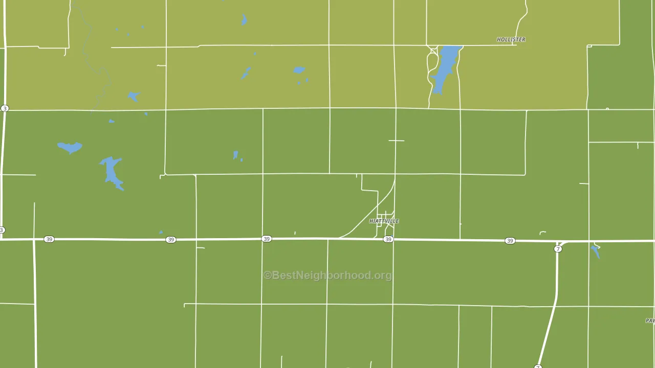 Hiattville, KS block-group voter-turnout map