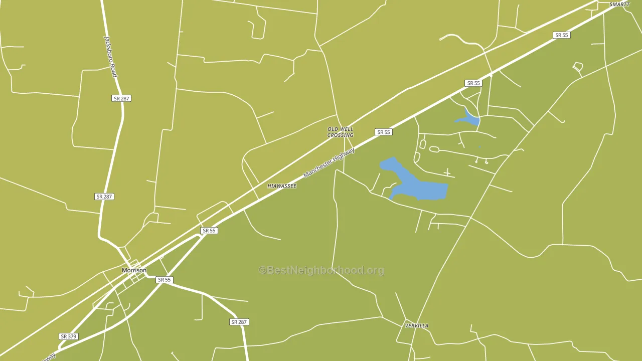 Hiawassee, TN block-group voter-turnout map