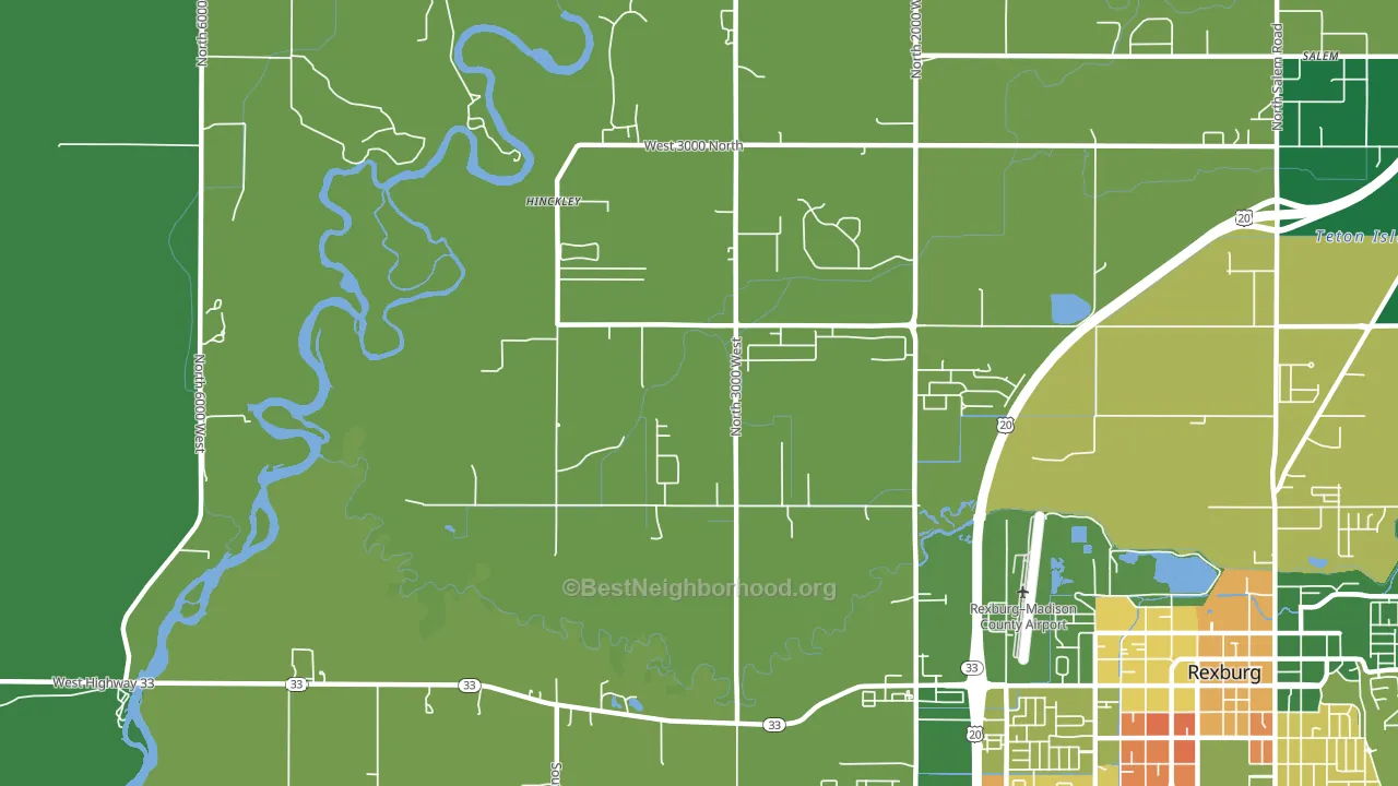 Hibbard, ID block-group voter-turnout map