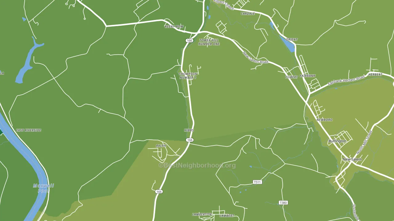 Hibbs, PA block-group voter-turnout map
