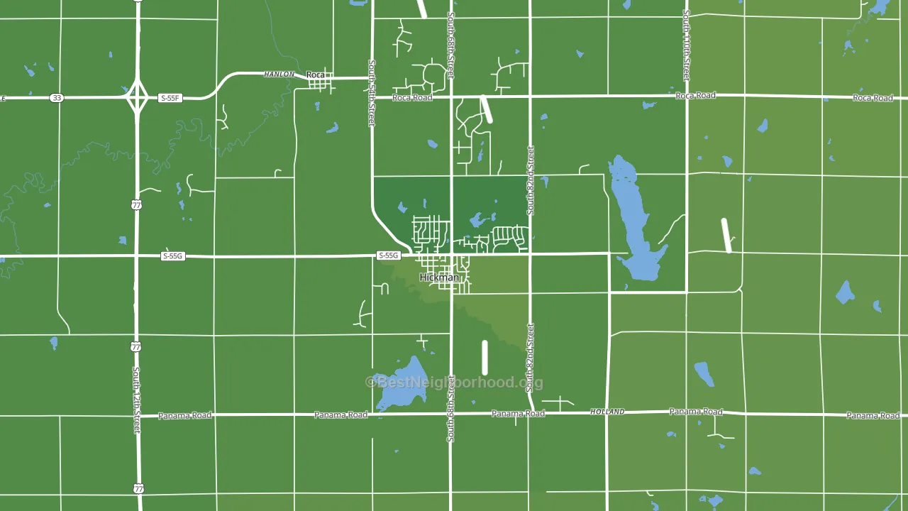 Hickman, NE block-group voter-turnout map