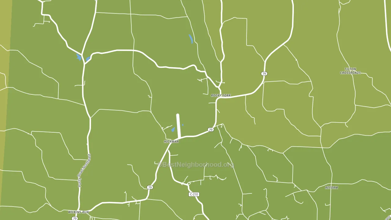 Hickman, OH block-group voter-turnout map