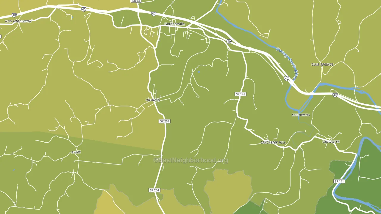 Hickman, TN block-group voter-turnout map