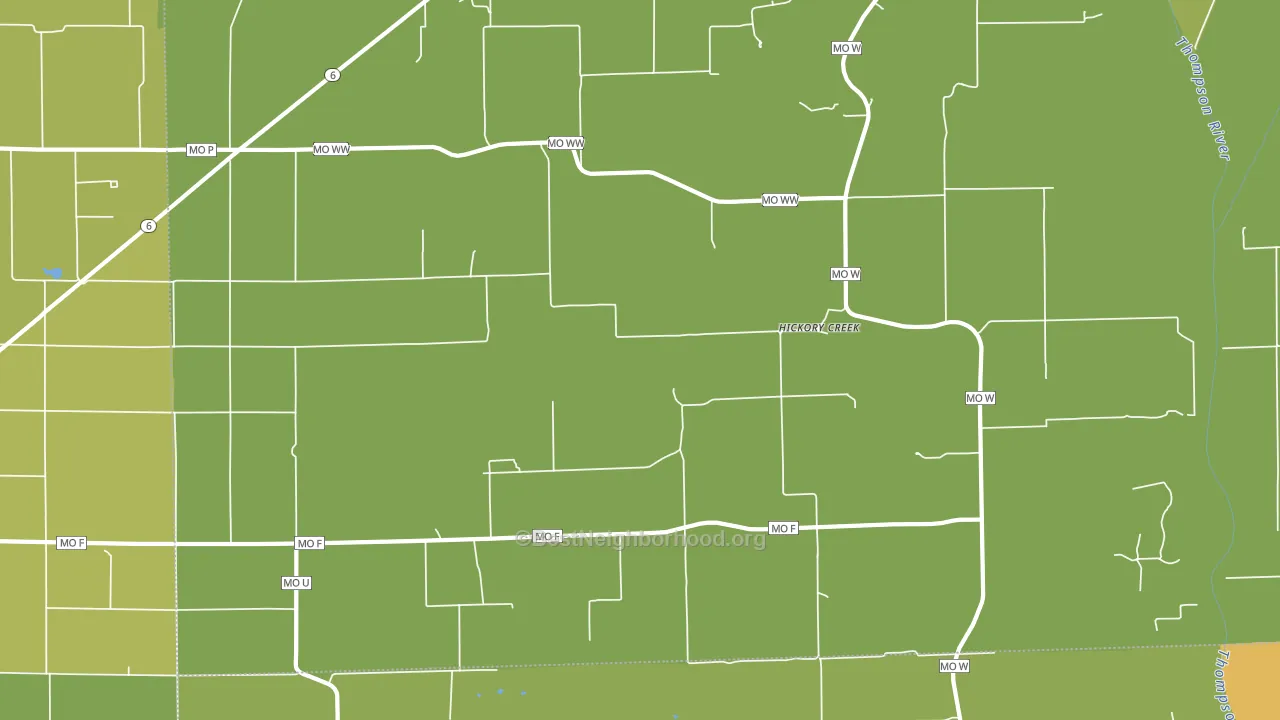 Hickory Creek, MO block-group voter-turnout map