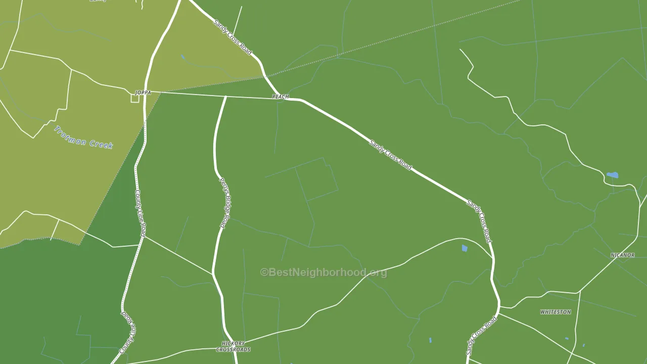 Hickory Crossroads, NC block-group voter-turnout map