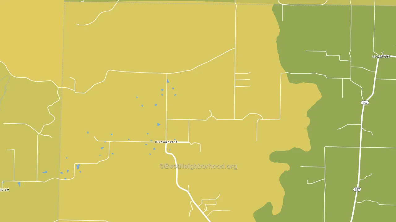 Hickory Flat, AR block-group voter-turnout map