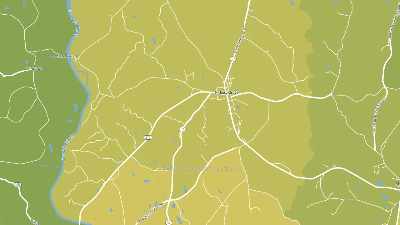 Hickory Grove, SC block-group voter-turnout map