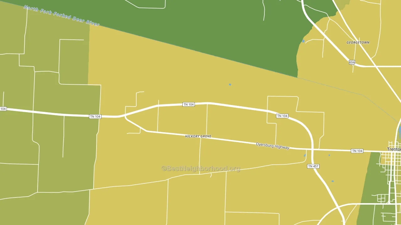 Hickory Grove, TN block-group voter-turnout map