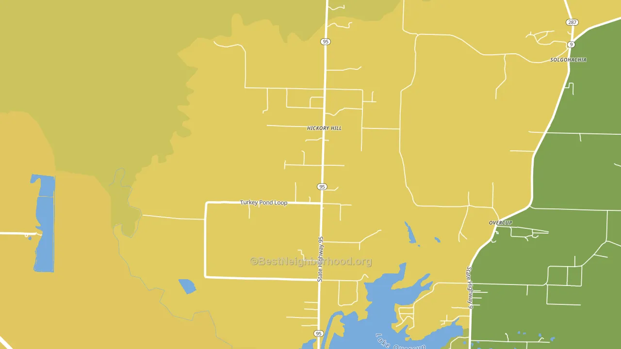 Hickory Hill, AR block-group voter-turnout map