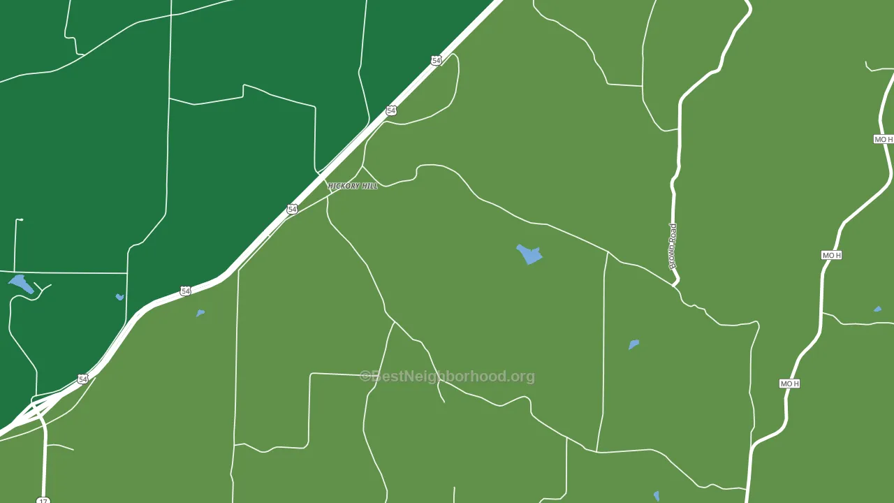 Hickory Hill, MO block-group voter-turnout map