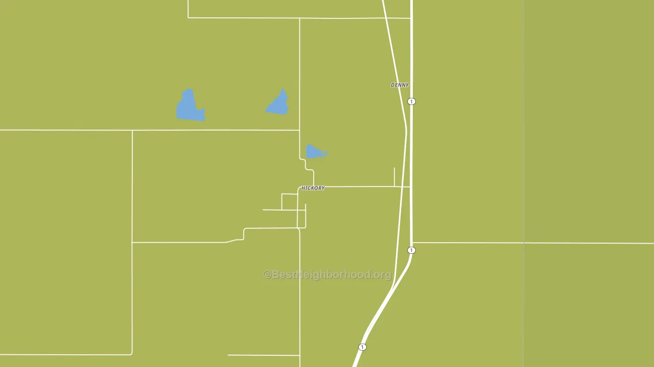 Hickory, OK block-group voter-turnout map