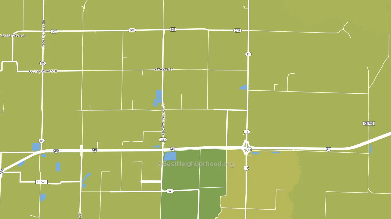 Hickory Plains, AR block-group voter-turnout map
